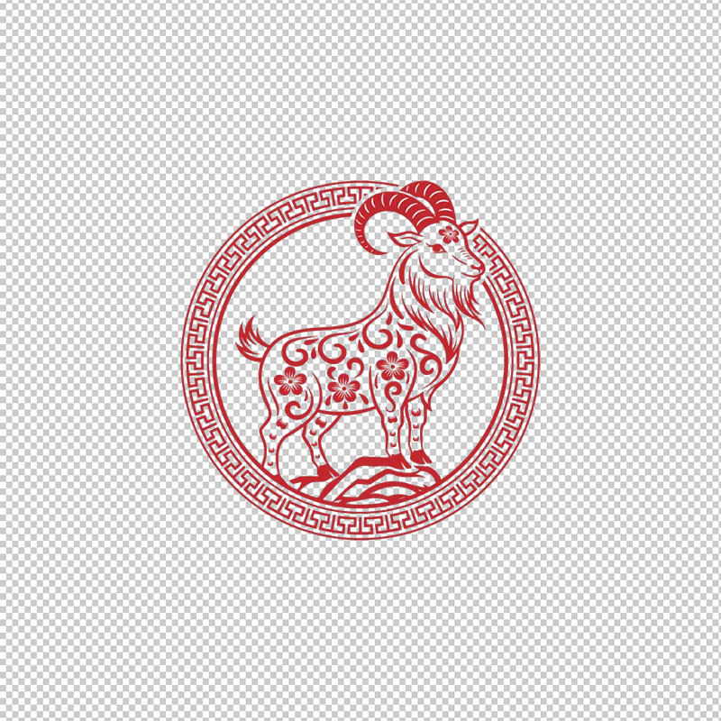 Hình ảnh con dê vector truyền thống ngày Tết 1