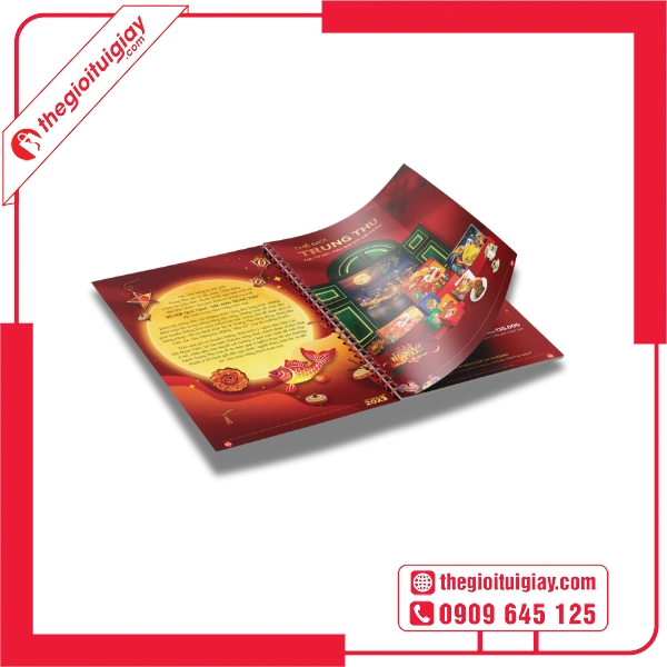  Mẫu catalogue bánh trung thu vàng đỏ bắt mắt 