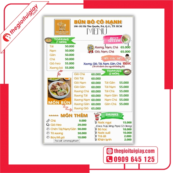  Mẫu bún bò Cô Hạnh quán ăn gia đình với phong cách thân thiện 