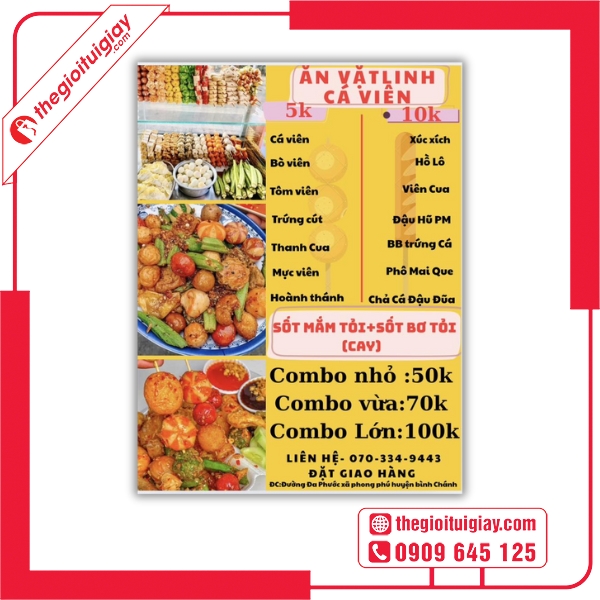  Mẫu menu cá viên chiên hấp dẫn thu hút khách hàng 