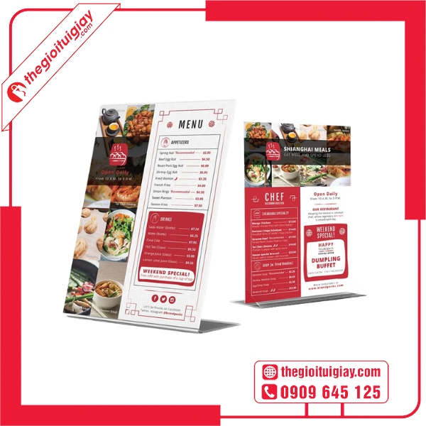 Menu Để Bàn