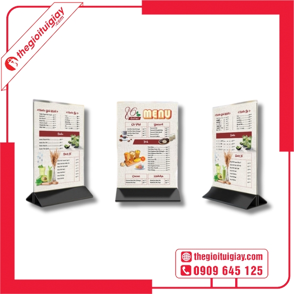  Mẫu menu để bàn in kỹ thuật số sắc nét 