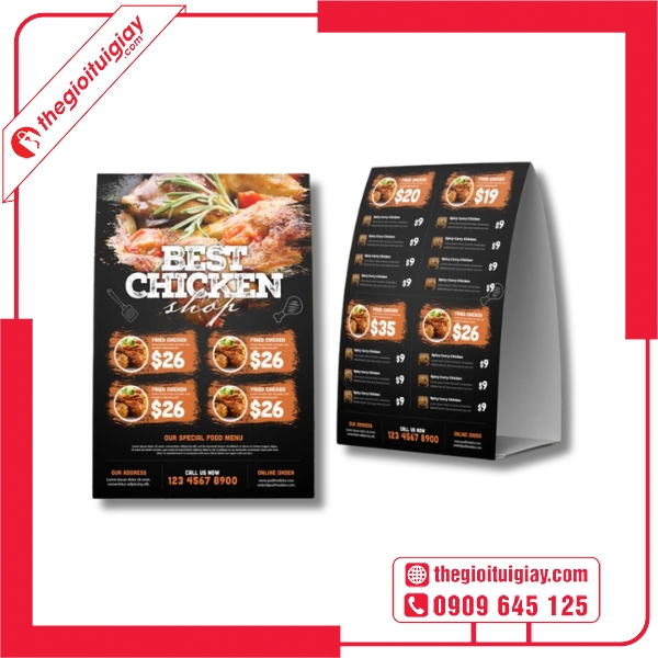  Mẫu menu để bàn phong cách vintage cổ điển 