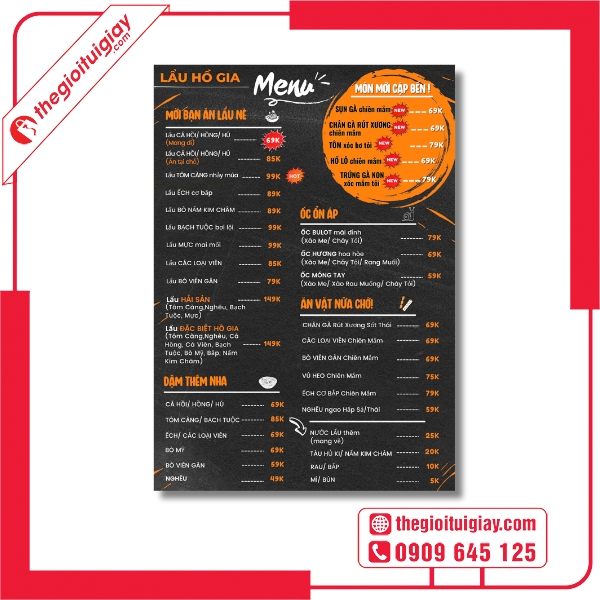  Mẫu menu lẩu đẹp, thu hút khách hàng - Lẩu Hồ Gia 