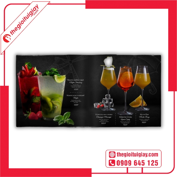  Mẫu menu quán bar phong cách cổ điển 