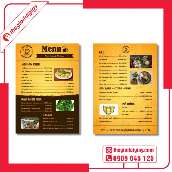  Mẫu menu đồ uống quán bia hơi độc đáo và sáng tạo 