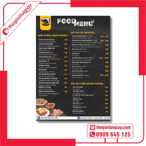  Mẫu menu quán bida phong cách thể thao 