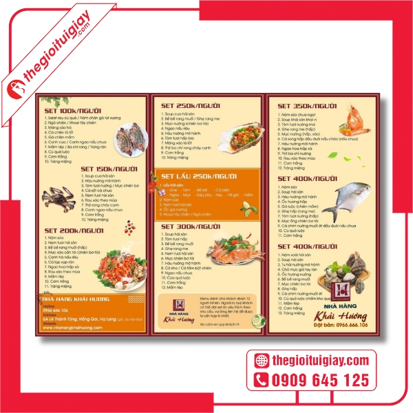  Mẫu thiết kế menu quán hải sản hiện đại và thu hút - Nhà Hàng Khải Hương 