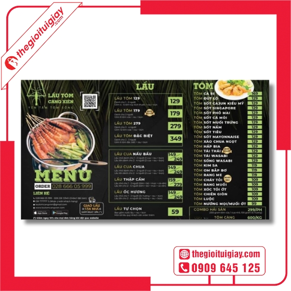  Mẫu menu quán hải sản đẹp mắt thu hút khách hàng 