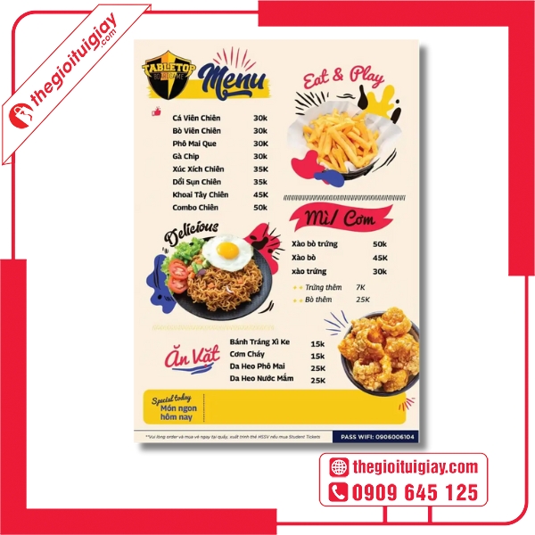  Mẫu tr&agrave; sữa v&agrave; đồ ăn vặt trong menu qu&aacute;n net 