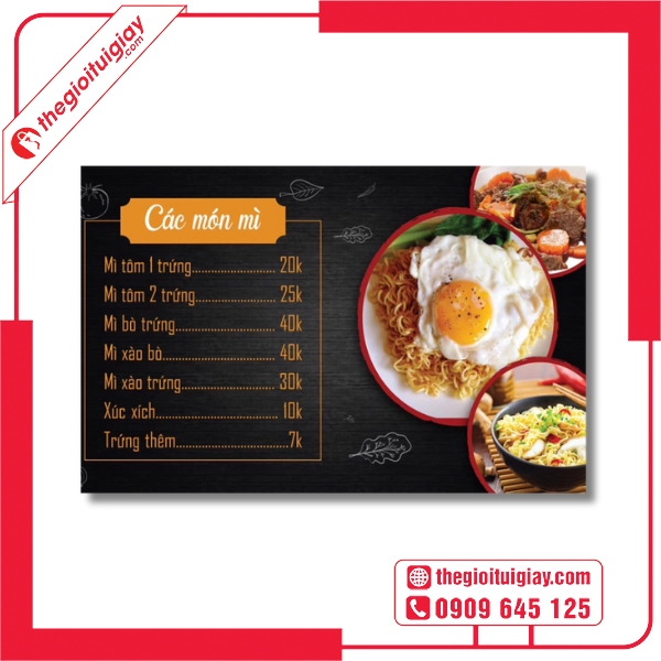  Mẫu mỳ t&ocirc;m trứng trong menu qu&aacute;n net 