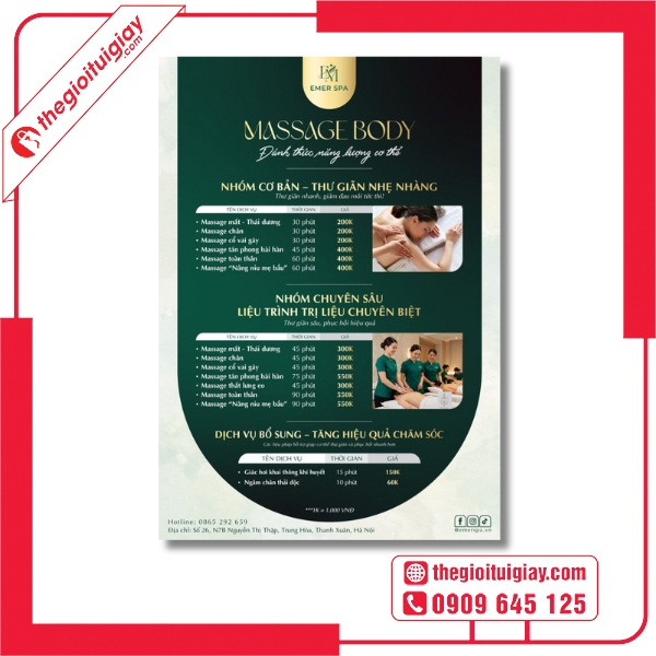  Mẫu menu spa đẹp, thể hiện phong cách thương hiệu 