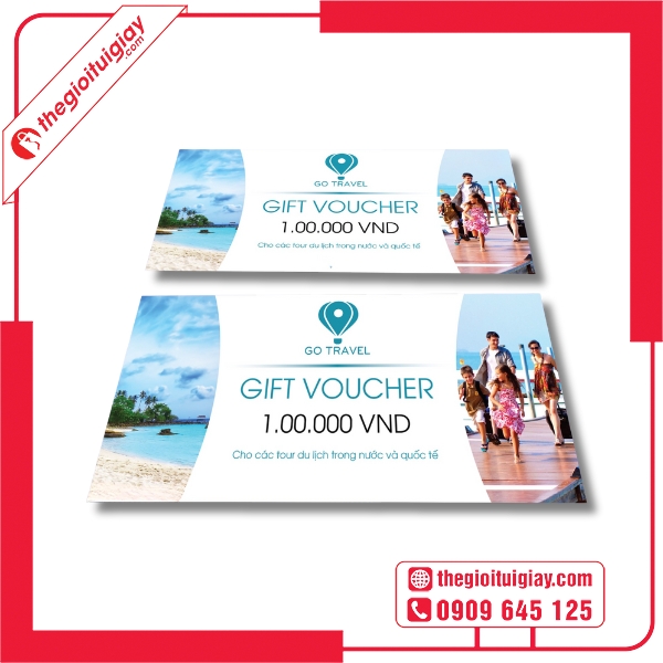 Mẫu voucher du lịch tặng kèm phiếu ưu đãi dịch vụ khách sạn
