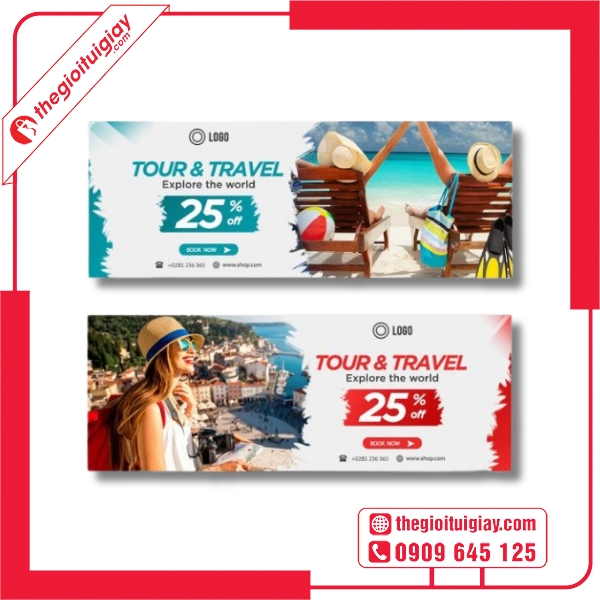 Mẫu voucher du lịch tặng kèm vé máy bay giá ưu đãi