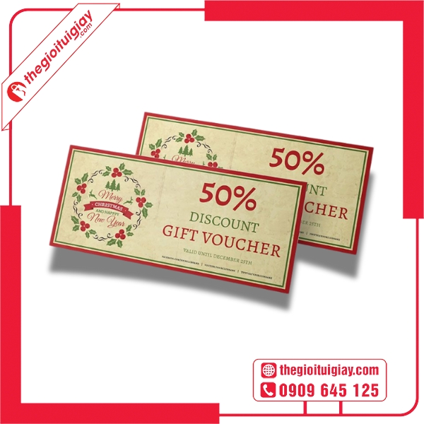  Mẫu voucher giảm giá ưu đãi hấp dẫn cho mùa lễ hội 