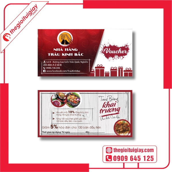  Mẫu voucher giảm giá đơn giản, dễ đọc và bắt mắt - Nhà Hàng Trâu Kinh Bắc 