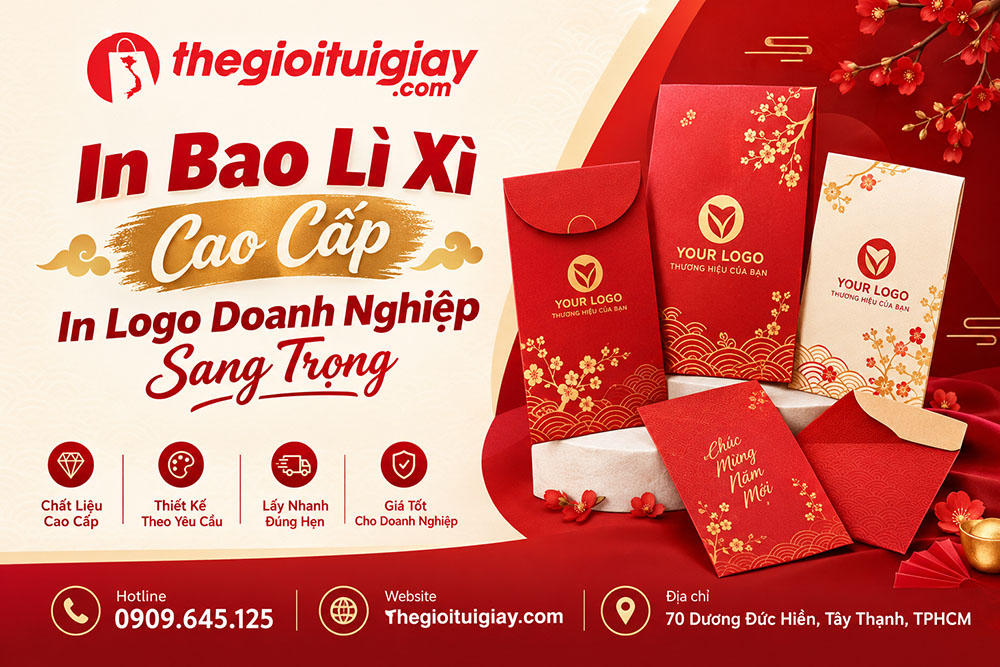 In Bao Lì Xì Cao Cấp In Logo