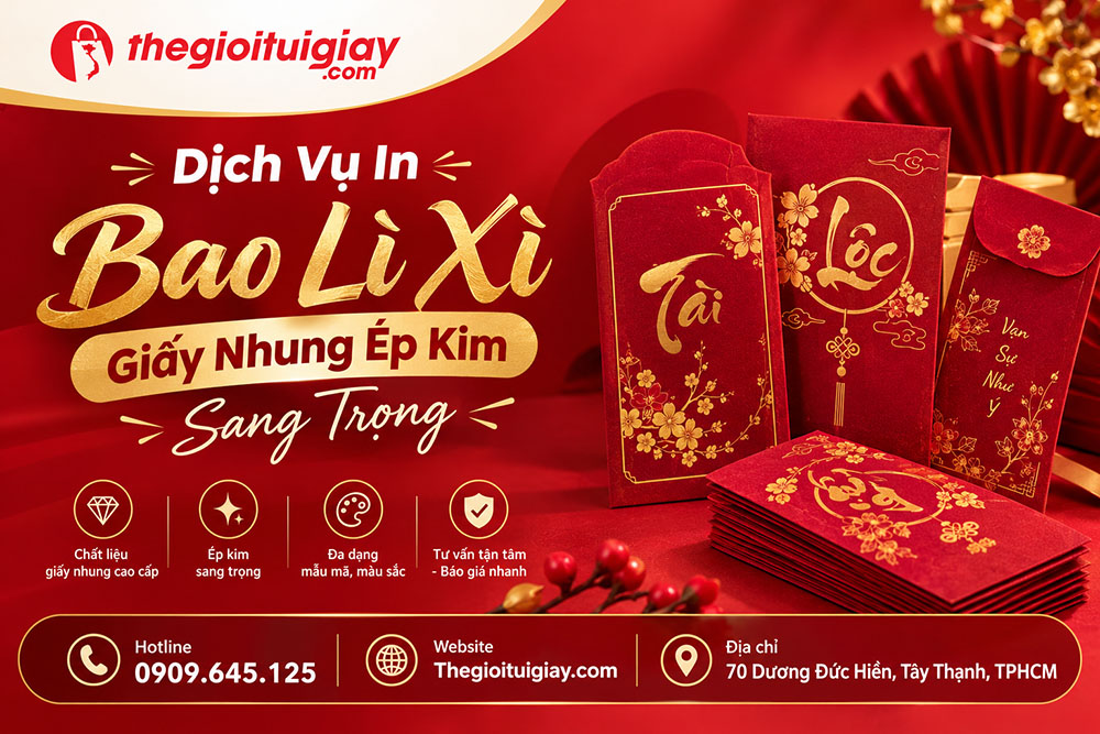 In Bao Lì Xì Giấy Nhung