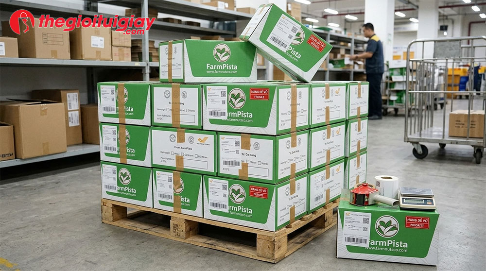 thùng carton sóng đóng hàng gửi chuyển phát nhanh COD