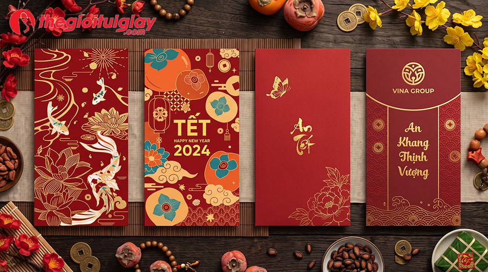 Mẫu thiết kế bao lì xì doanh nghiệp thu hút