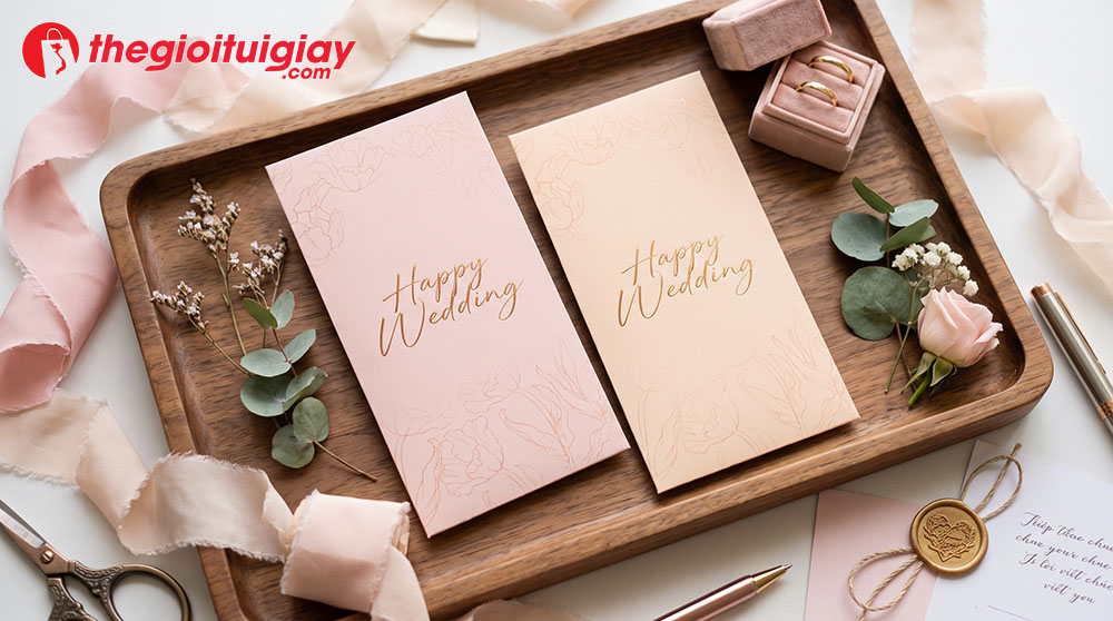 mẫu bao l&igrave; x&igrave; cưới đẹp phong c&aacute;ch hiện đại thanh lịch
