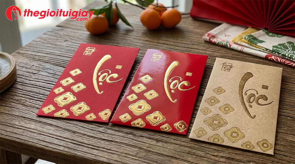 So s&aacute;nh chất liệu giấy mỹ thuật c&oacute; g&acirc;n v&agrave; giấy Couche Matt khi in bao l&igrave; x&igrave; dập nổi