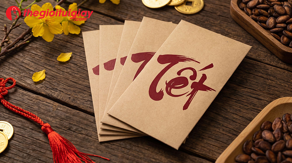 Thiết kế bao l&igrave; x&igrave; kraft typographic tập trung v&agrave;o typo