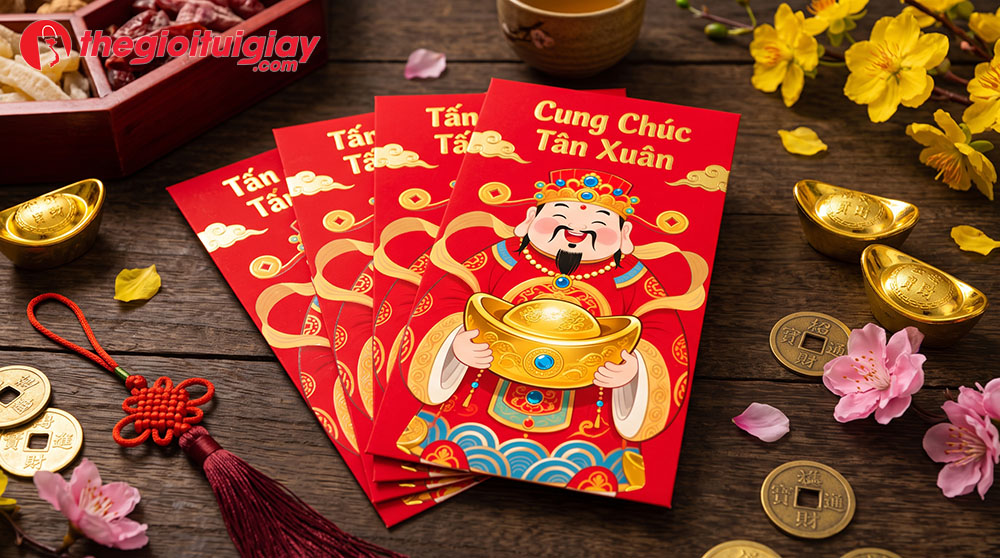 Mẫu bao l&igrave; x&igrave; thần t&agrave;i truyền thống