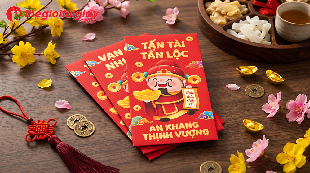 Mẫu bao l&igrave; x&igrave; thần t&agrave;i chibi ph&aacute; c&aacute;ch