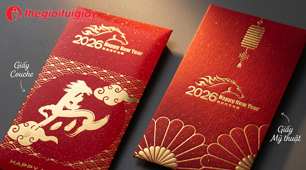 So s&aacute;nh chất liệu giấy in bao l&igrave; x&igrave; kim tuyến cao cấp