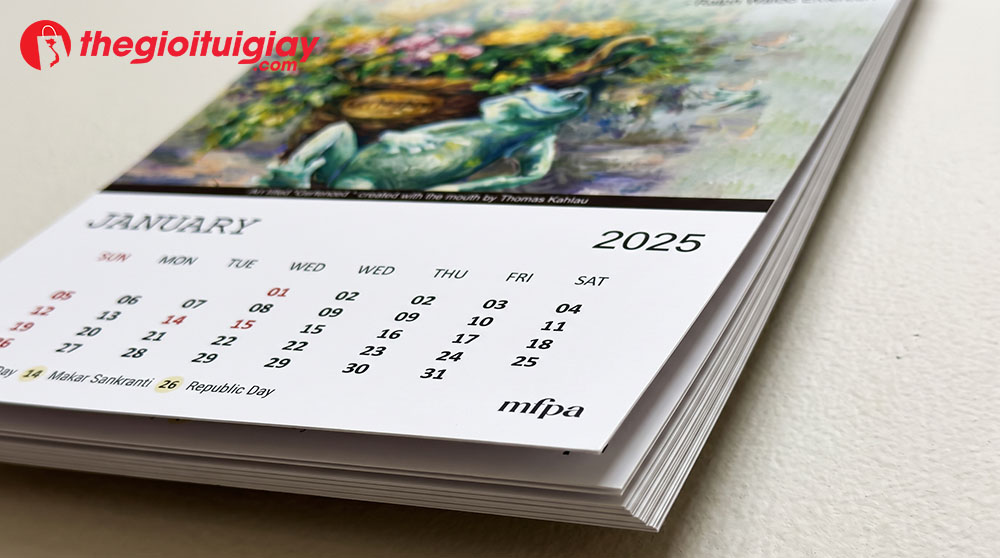 Quy c&aacute;ch chất liệu giấy in lịch l&ograve; xo ti&ecirc;u chuẩn