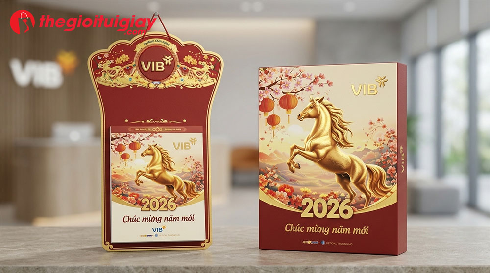 Lịch bloc ng&acirc;n h&agrave;ng VIB si&ecirc;u đại &eacute;p kim cao cấp d&agrave;nh cho kh&aacute;ch VIP