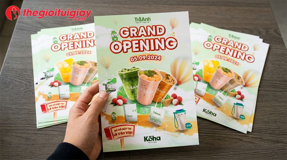 Mẫu tờ rơi khai trương quán cafe đẹp ấn tượng