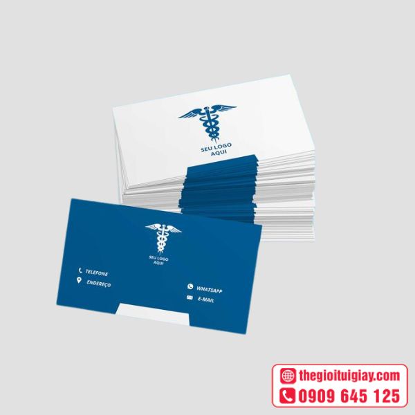 Name card y tế xanh dương hiện đại