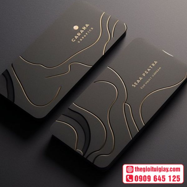 Card Visit Đen Họa Tiết Sang Trọng