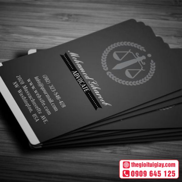 Card Visit Đen Luật Sư 