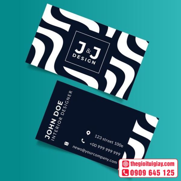 Card Visit Đen Đồ Họa Design