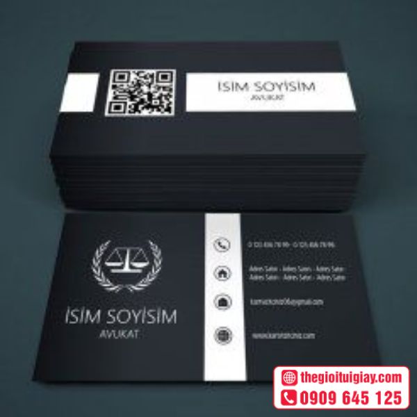 Card Visit Đen QR Code Tinh Tế