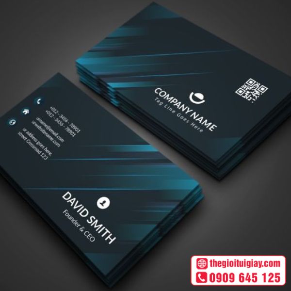 Card Visit Đen Nghệ Thuật Designer