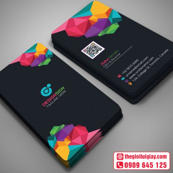 Card Visit Đen Phong Cách