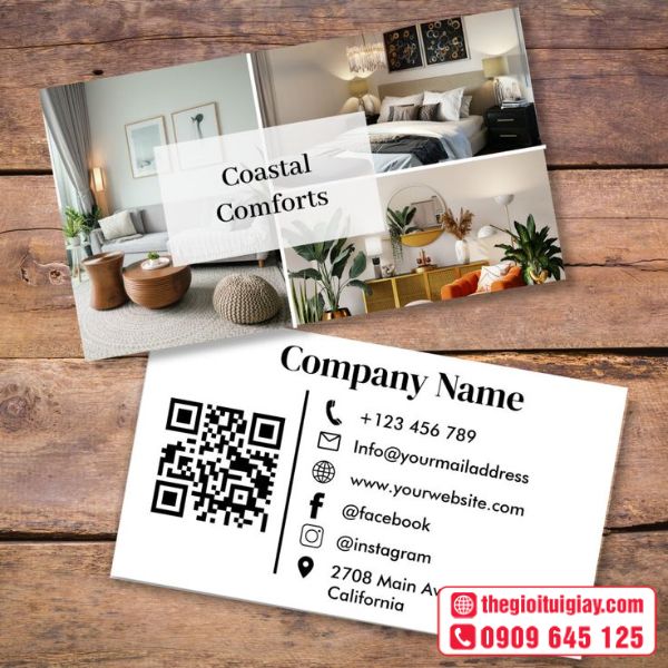 Card visit khách sạn với hình ảnh nổi bật