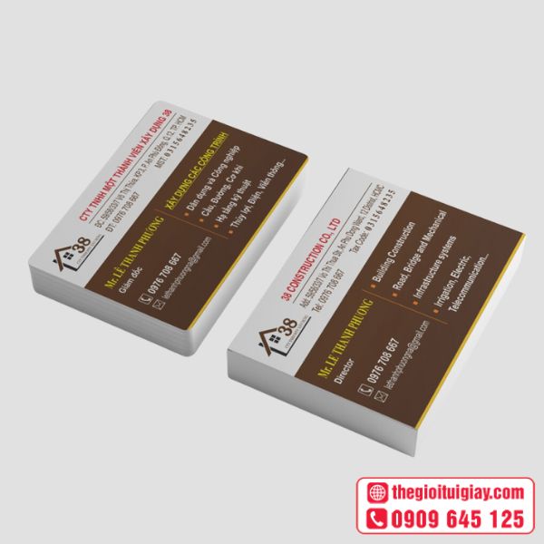 Card Visit Công Ty Xây Dựng Công Trình