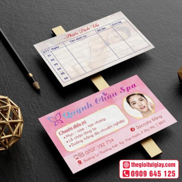 Card Visit Phun Xăm Thẩm Mỹ Quỳnh Châu Spa