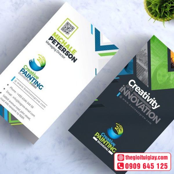 Card visit tiếng anh năng động
