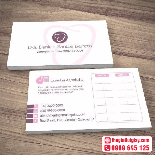 Name card tiếng anh dễ thương