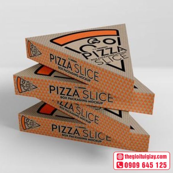Hộp giấy đựng miếng bánh pizza