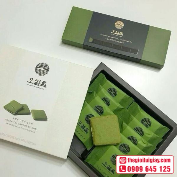 Hộp giấy đựng bánh qui matcha