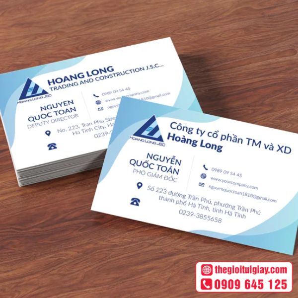 Card visit cho thuê văn phòng