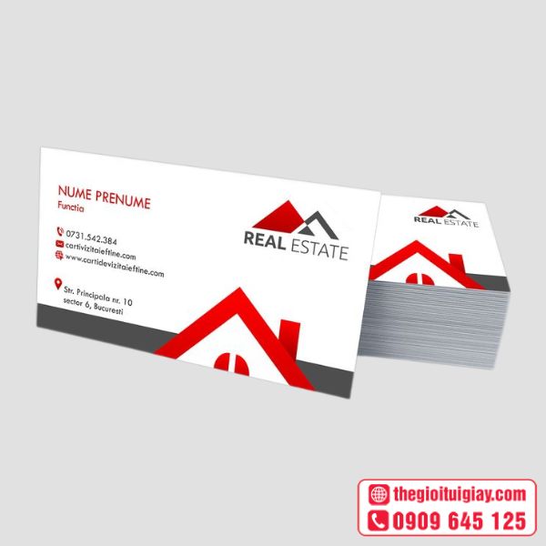 Name card bất động sản đơn giản tinh tế
