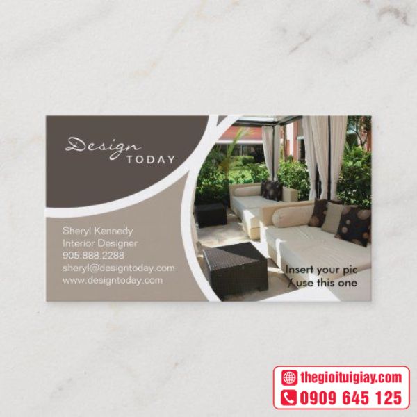 Name card có hình khách sạn